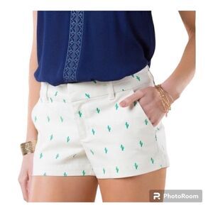 Francesca's White Cactus Tailored Shorts - Women's Size S
